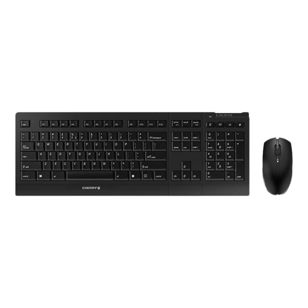 CHERRY B.UNLIMITED 3.0 - Keyboard and mouse set - wireless - 2.4 GHz - English - key switch: CHERRY SX - black