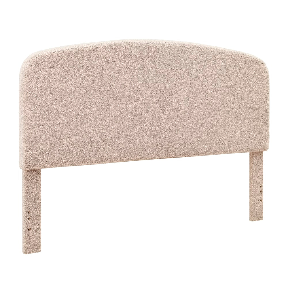 Linon Bayberry Rounded Upholstered Headboard, King, 50inH x 78inW x 3inD, Natural