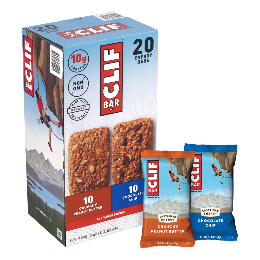 CLIF BAR Energy Bar Variety Pack, 20 Count