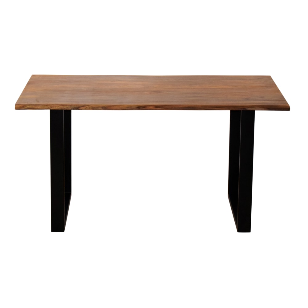 Coast to Coast Quinn Solid Wood Dining Table, 30inH x 58inW x 36inD, Brownstone Nut Brown