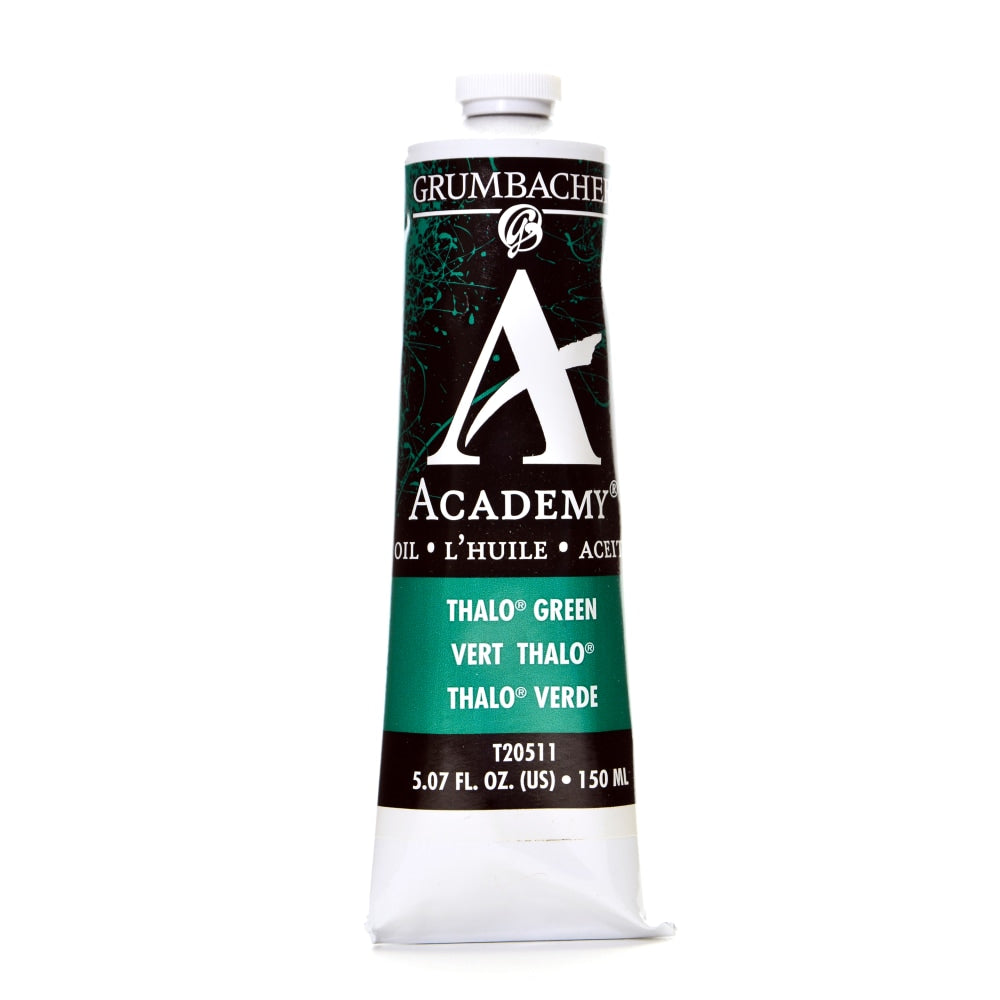 Grumbacher Academy Oil Colors, 5.07 Oz, Thalo Green (Blue Shade), Pack Of 2