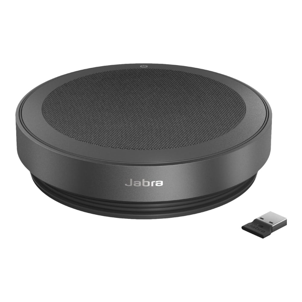 Jabra Speak2 75 MS - Speakerphone hands-free - Bluetooth - wireless - USB-C, USB-A - dark gray - Certified for Microsoft Teams Rooms, Optimized for Microsoft Teams, Microsoft Swift Pair Certified