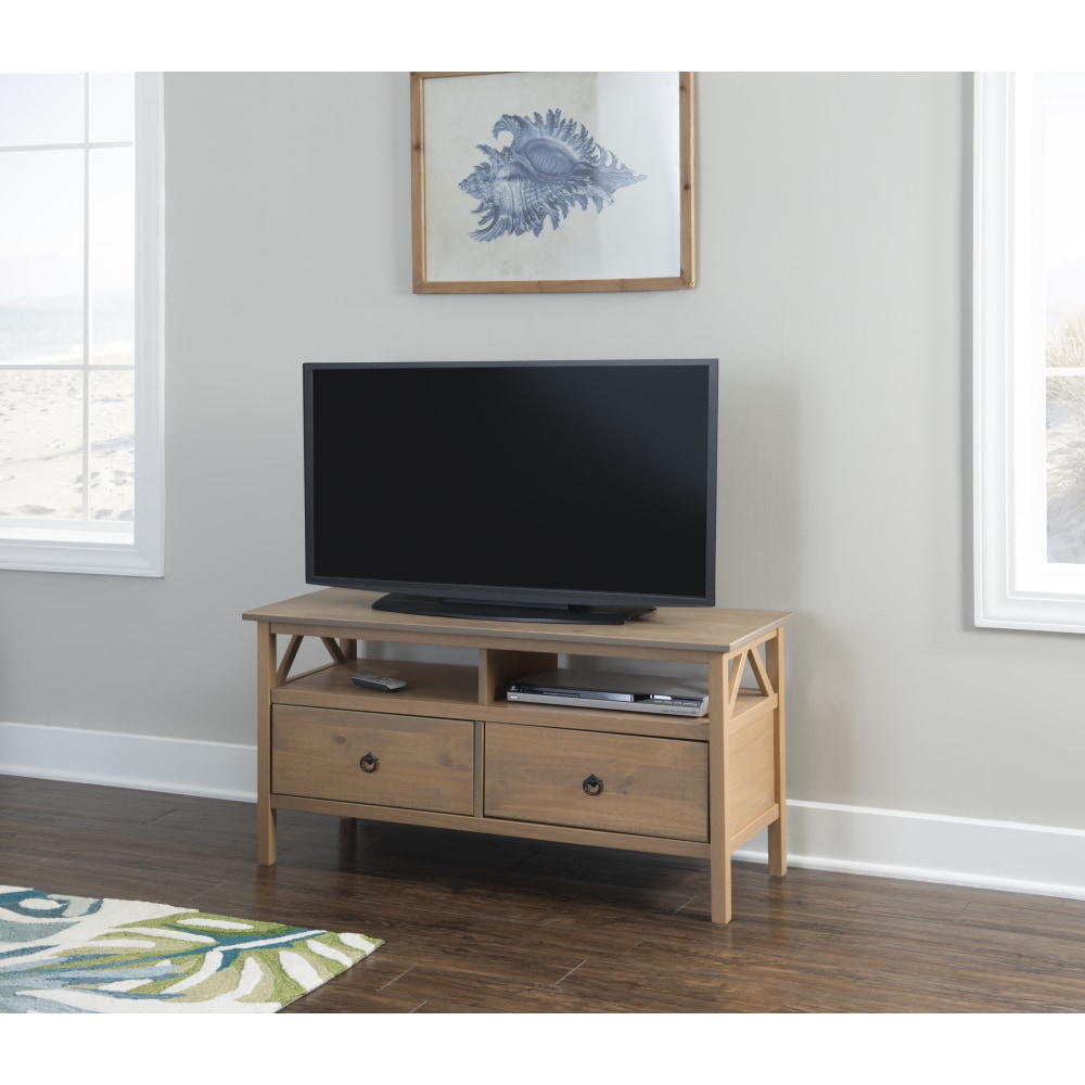 Linon Rockport TV Stand, Driftwood