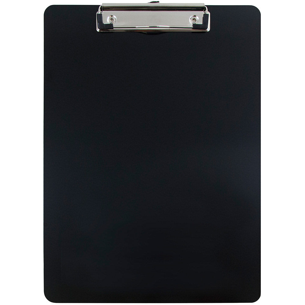 JAM Paper Aluminum Clipboard, 9in x 12-1/2in, Black