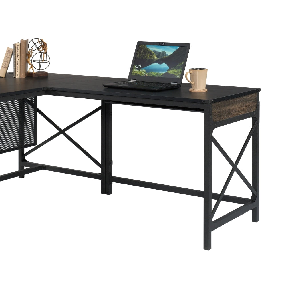 Sauder Foundry Road 42inW Commercial Desk Return, Carbon Oak