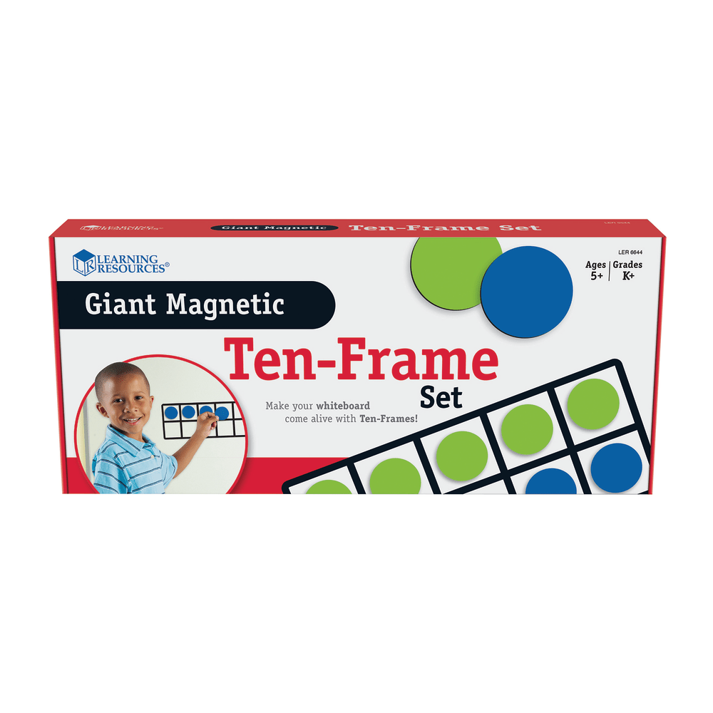 Learning Resources Giant Magnetic 10-Frame Set, 5in x 12 1/4in, Grades K - 9