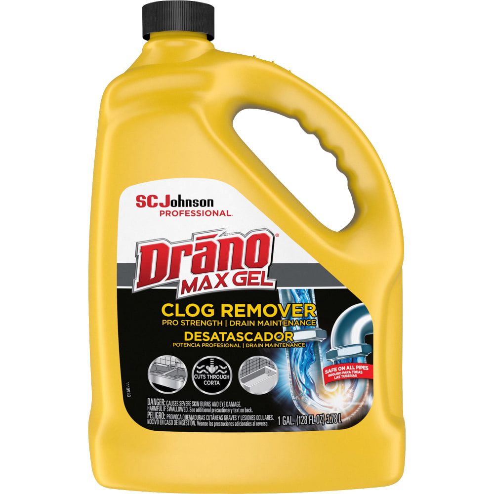 Drano Max Gel Clog Remover, 128 Oz, Pack Of 4 Cartons