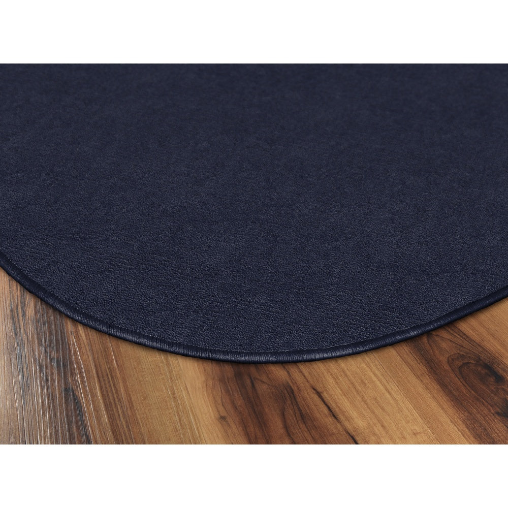 Flagship Carpets Americolors Area Rug, Oval, 7ft-1/2ft x 12ft, Navy