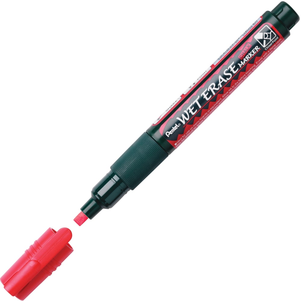 Pentel PROGear Wet-Erase Liquid Chalk Marker - Chisel Marker Point StyleChalk-based Ink - 4 / Pack