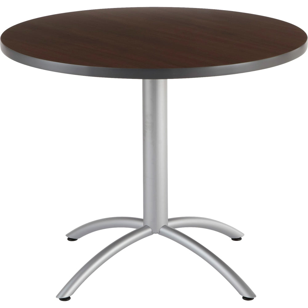 Iceberg CafeWorks Cafe Table, Round, 30inH x 36inW, Walnut