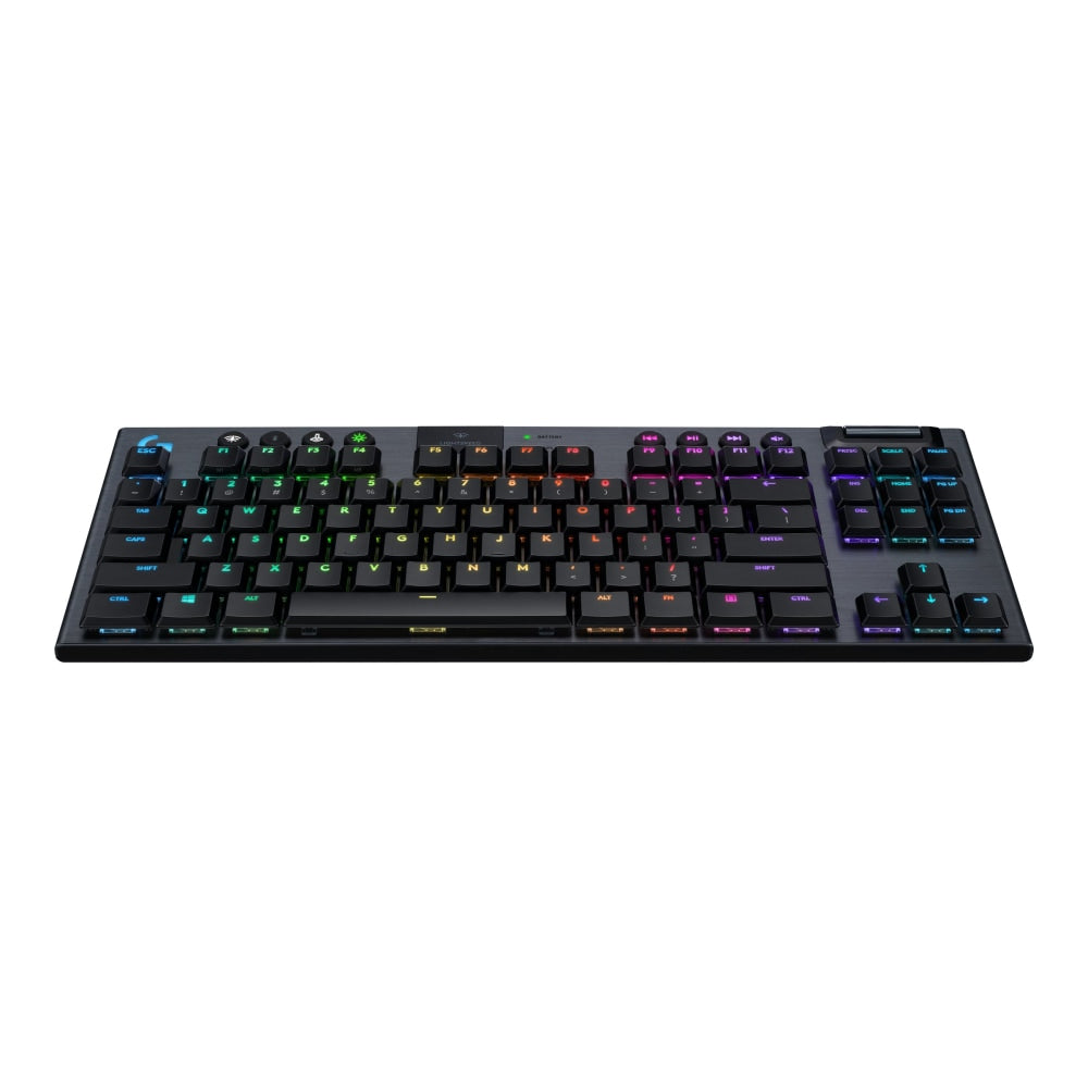 Logitech G915 TKL Tenkeyless LIGHTSPEED Wireless RGB Mechanical Gaming Keyboard - Keyboard - backlit - USB, Bluetooth, 2.4 GHz - English - key switch: GL Tactile - carbon