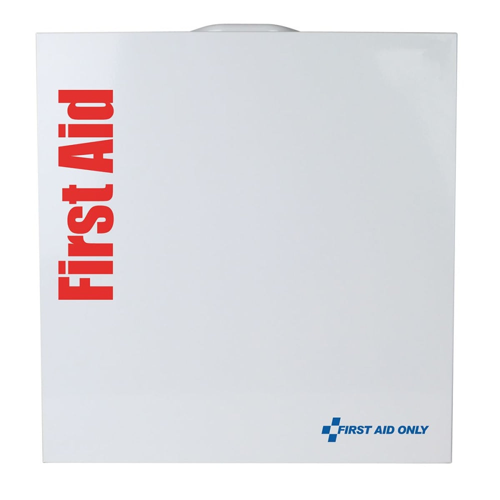 First Aid Only Smart Compliance ANSI B First Aid Large Metal Cabinet With Medication, 16-1/2inH x 15-3/4inW x 15-1/2inD, White