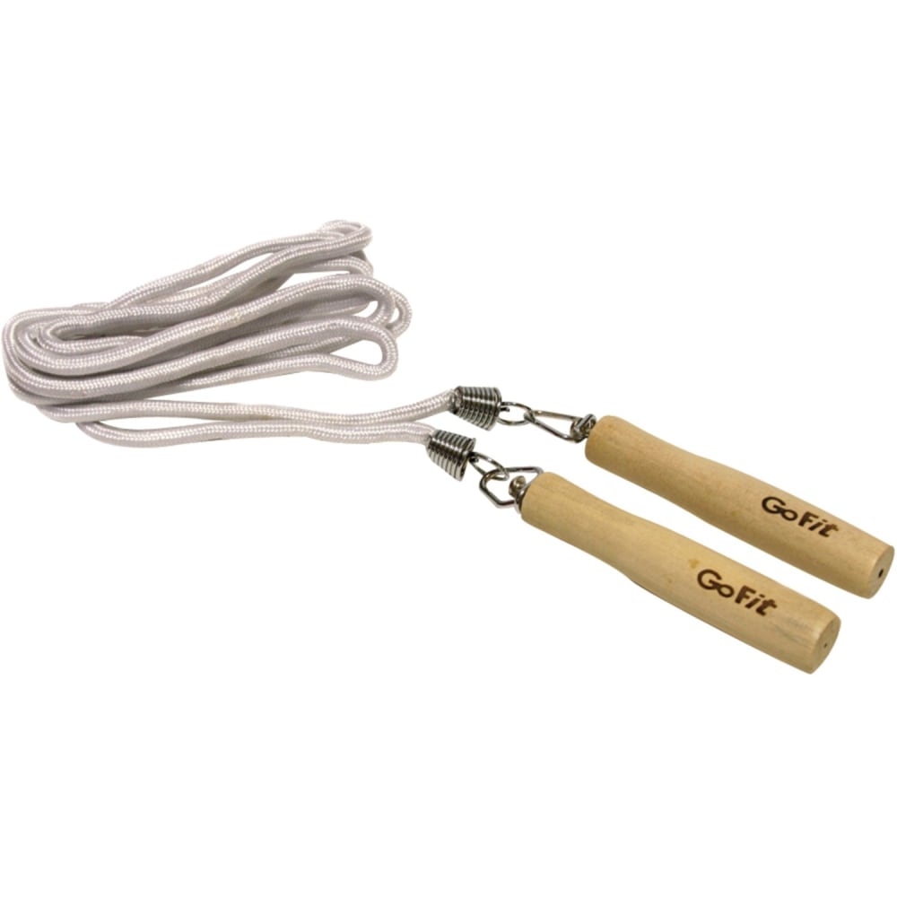 GoFit Classic Jump Rope - 108in Length - Steel, Polypropylene, Wood