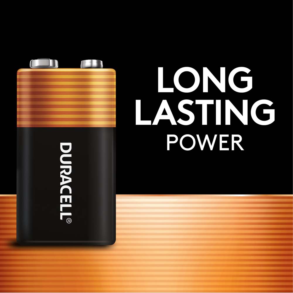 Duracell Coppertop 9-Volt Alkaline Batteries, Pack Of 2