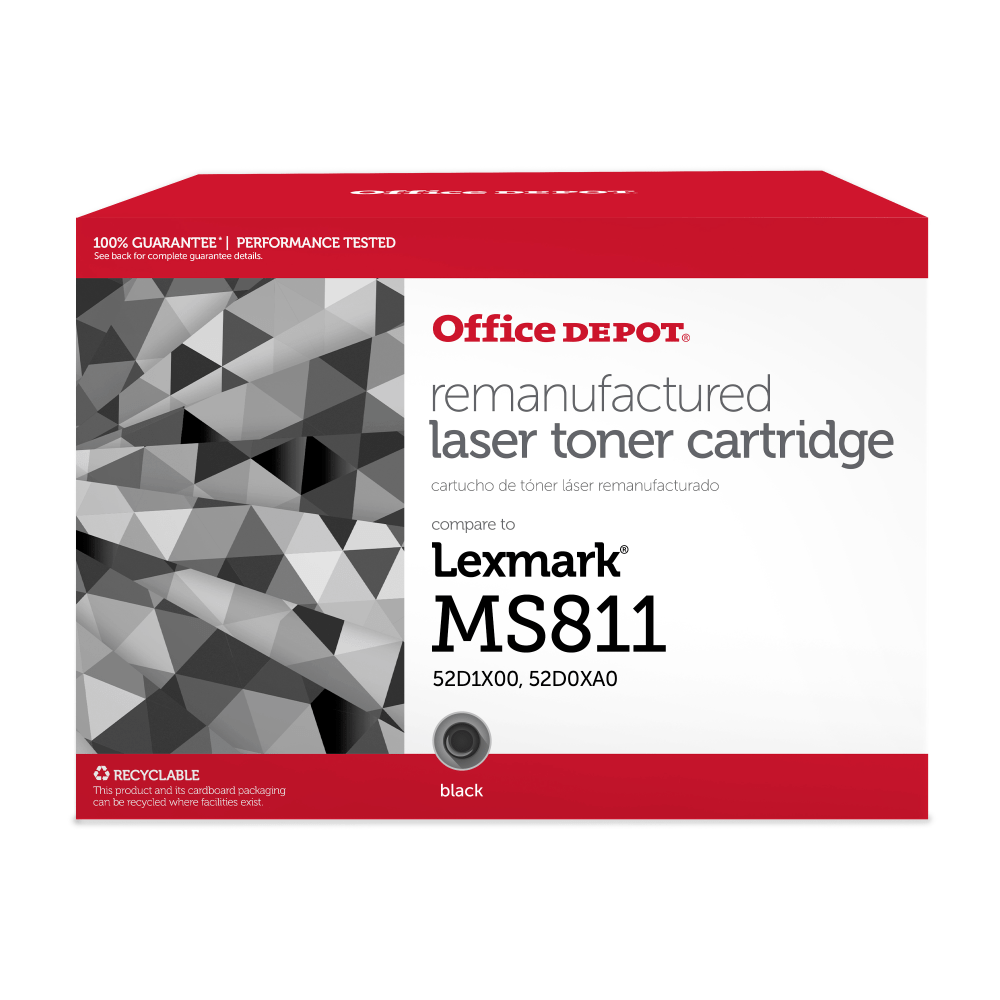 Office Depot Remanufactured Black Extra-High Yield Toner Cartridge Replacement For Lexmark MX811, ODMX811