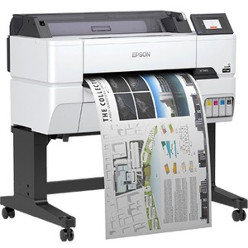 Epson SureColor T-Series T3475 Inkjet Large Format Printer - 24in Print Width - Color - 4 Color(s) - 25 Second Color Speed - 2400 x 1200 dpi - USB - Ethernet - Wireless LAN - Plain Paper, Roll Paper, Cut Sheet - Floor Standing Supported