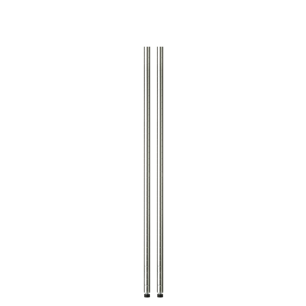 Honey-Can-Do Steel Shelving Support Poles, 54in x 1in, Chrome, Pack Of 2