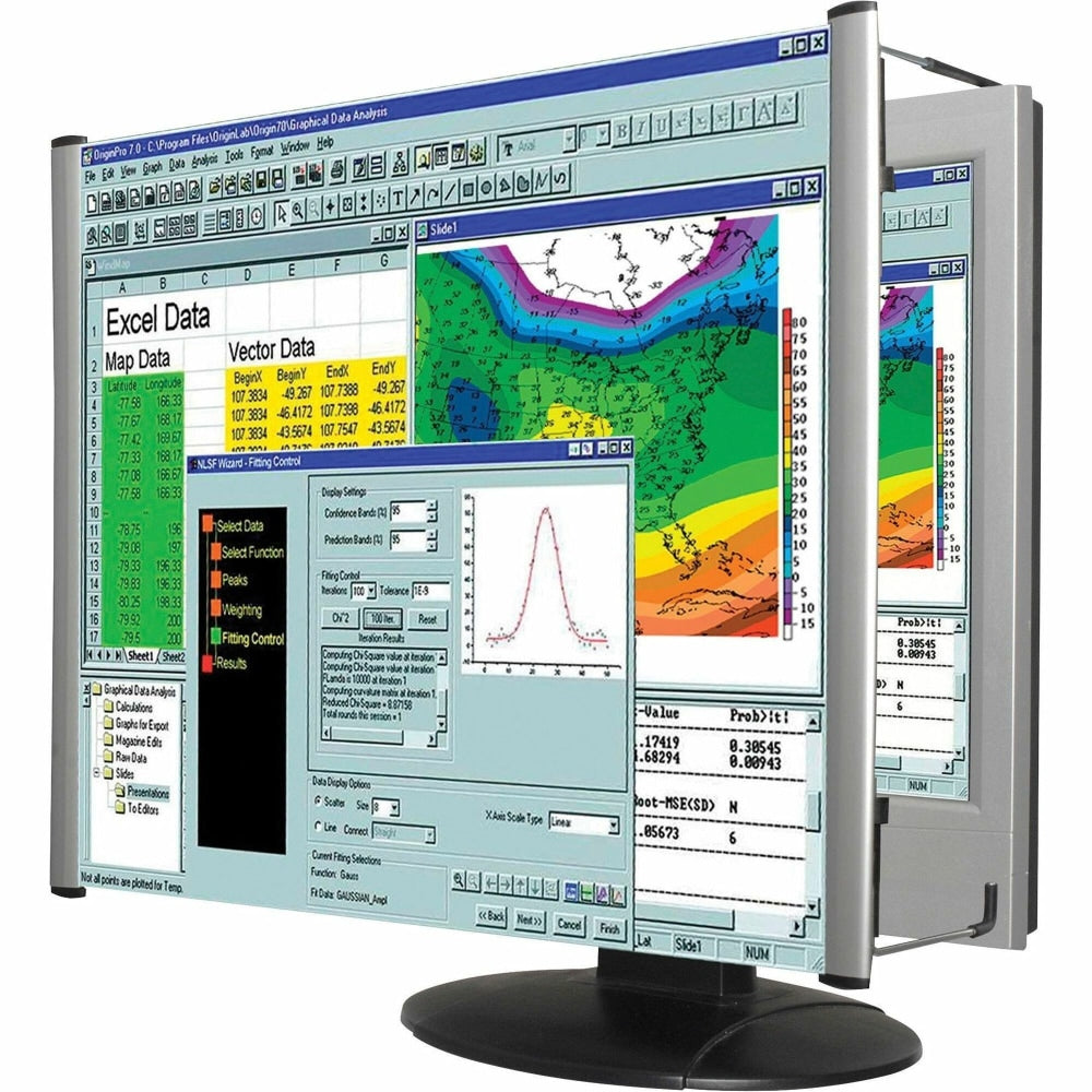 Kantek Lcd Monitor Magnifier Fits 15in Monitors - Magnifying Area 13.13in Width x 10.50in Length - Overall Size 11in Height x 7in Width