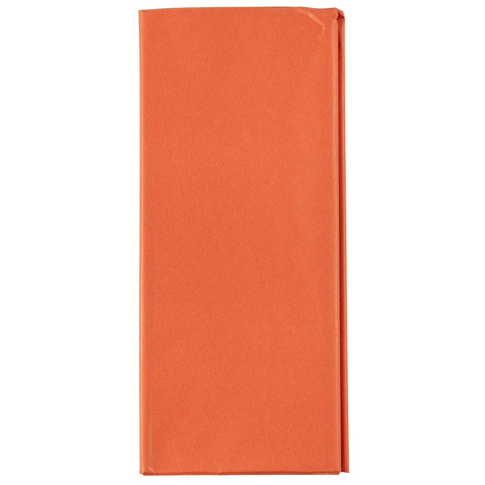 JAM Paper Tissue Paper, 26inH x 20inW x 1/8inD, Orange, Pack Of 10 Sheets