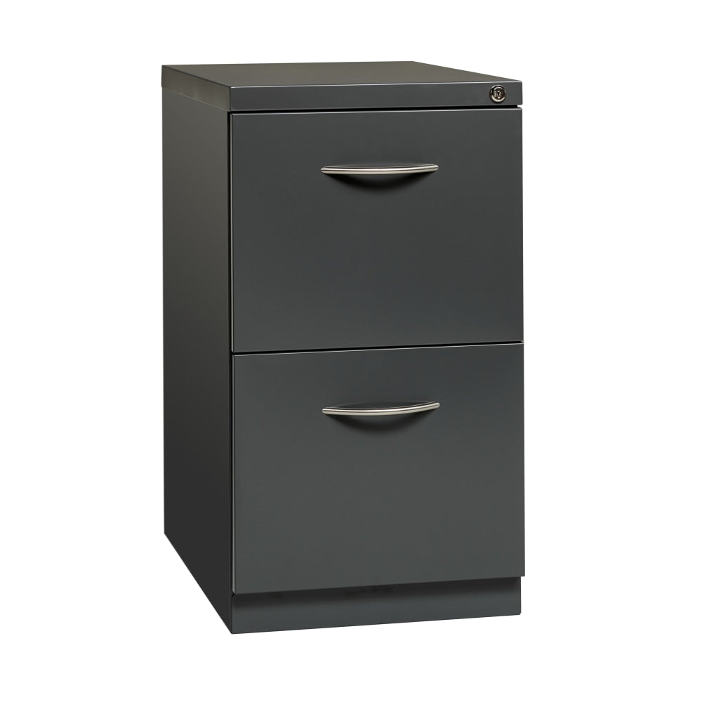 Hirsh 23inD Vertical 2-Drawer Mobile Pedestal File Cabinet, Charcoal