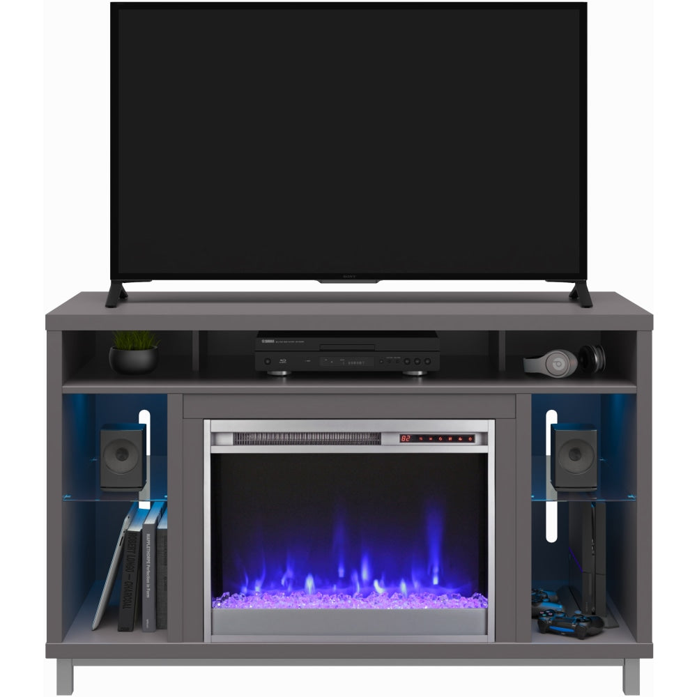 Ameriwood Home Lumina 48in Fireplace TV Stand, Gray