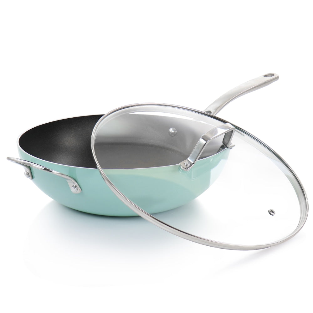 Martha Stewart Aluminum Non-Stick Essential Pan, 12in, Turquoise