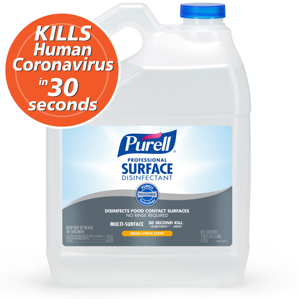 Purell Professional Surface Disinfectant Refill, Fresh Citrus Scent, 128 Oz Bottle, Case Of 4