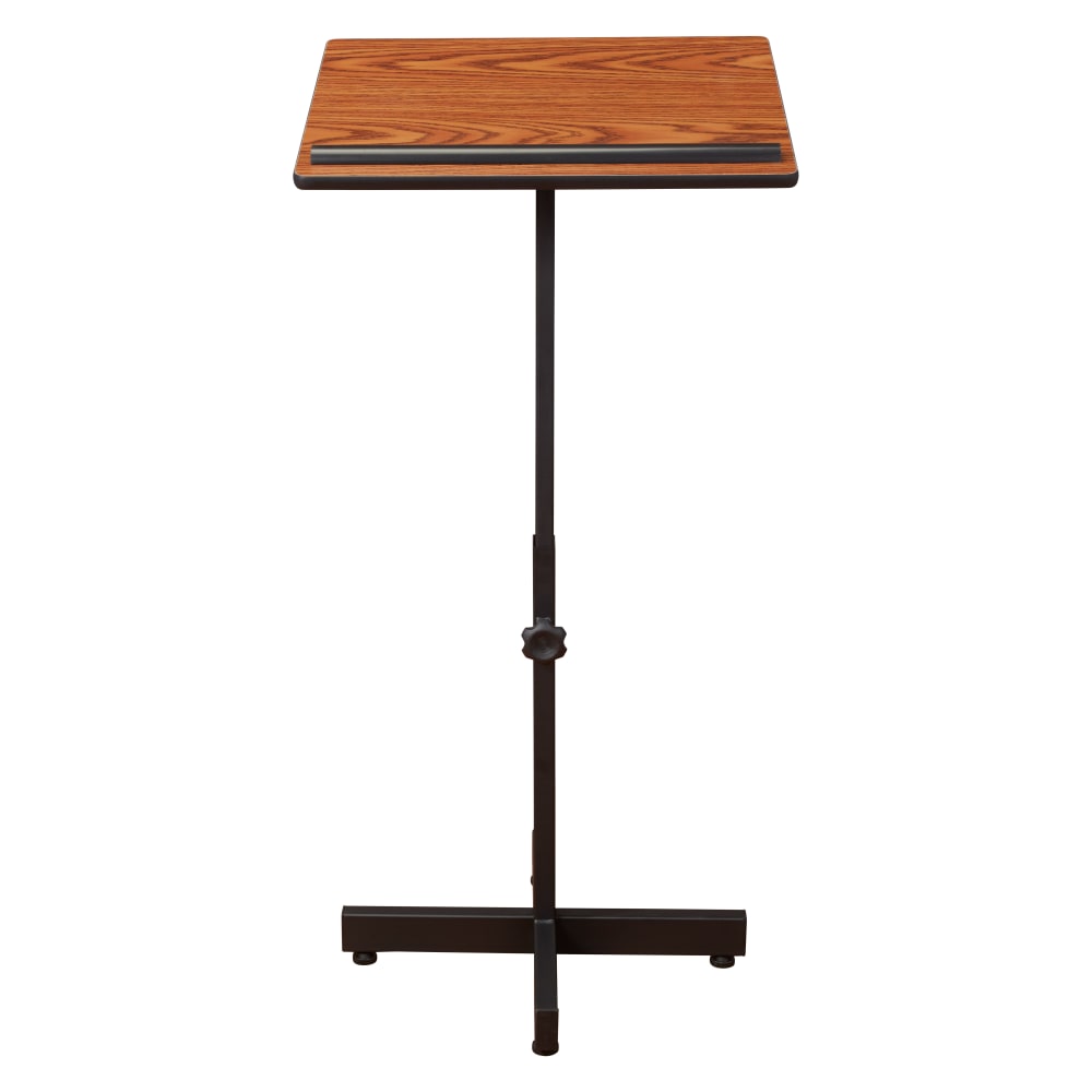 Oklahoma Sound Portable Presentation Lectern Stand, Medium Oak