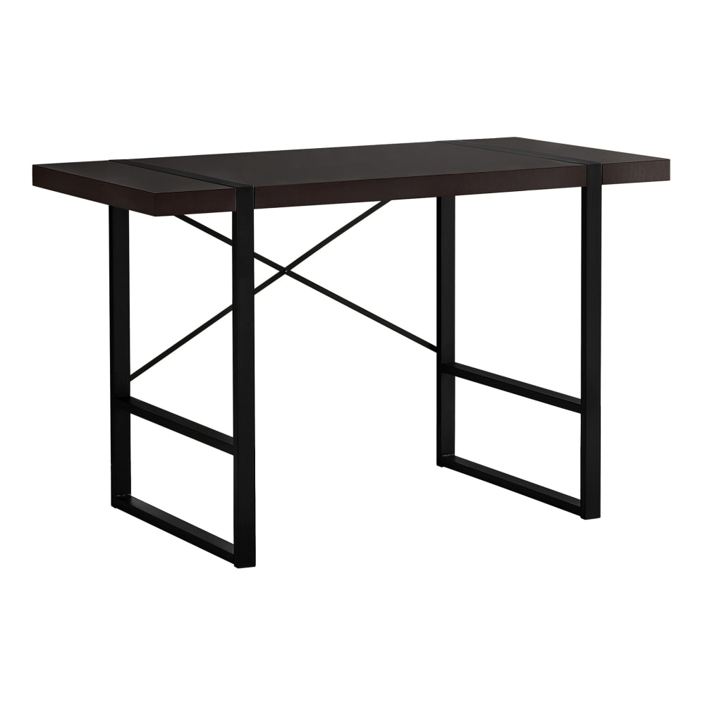 Monarch Specialties Jared 49inW Computer Desk, Cappuccino/Black