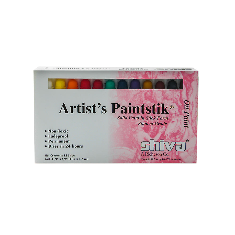 Shiva Artists Paintstik Oil Color Set, Student Set, Set Of 12