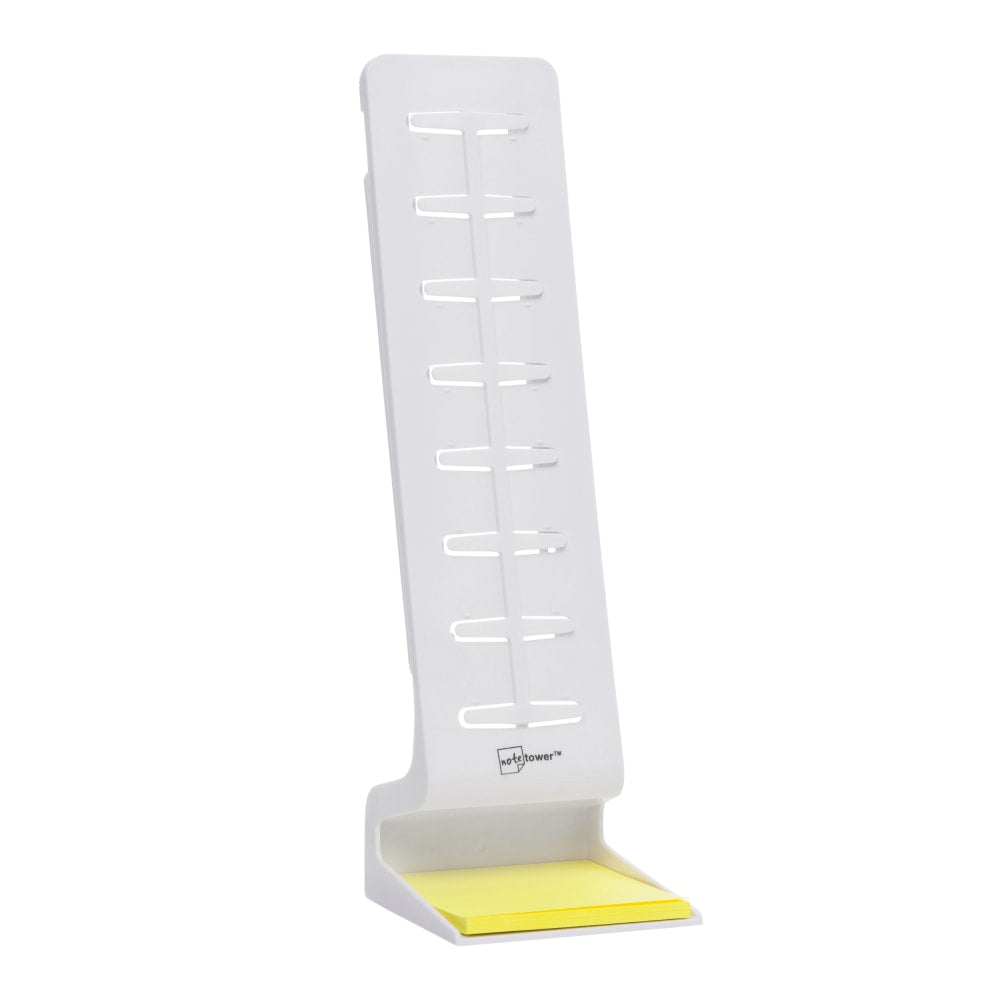 Note Tower Desktop Pro Memo Holder, 14-1/4inH x 3-1/2inW x 4-5/16inD, White