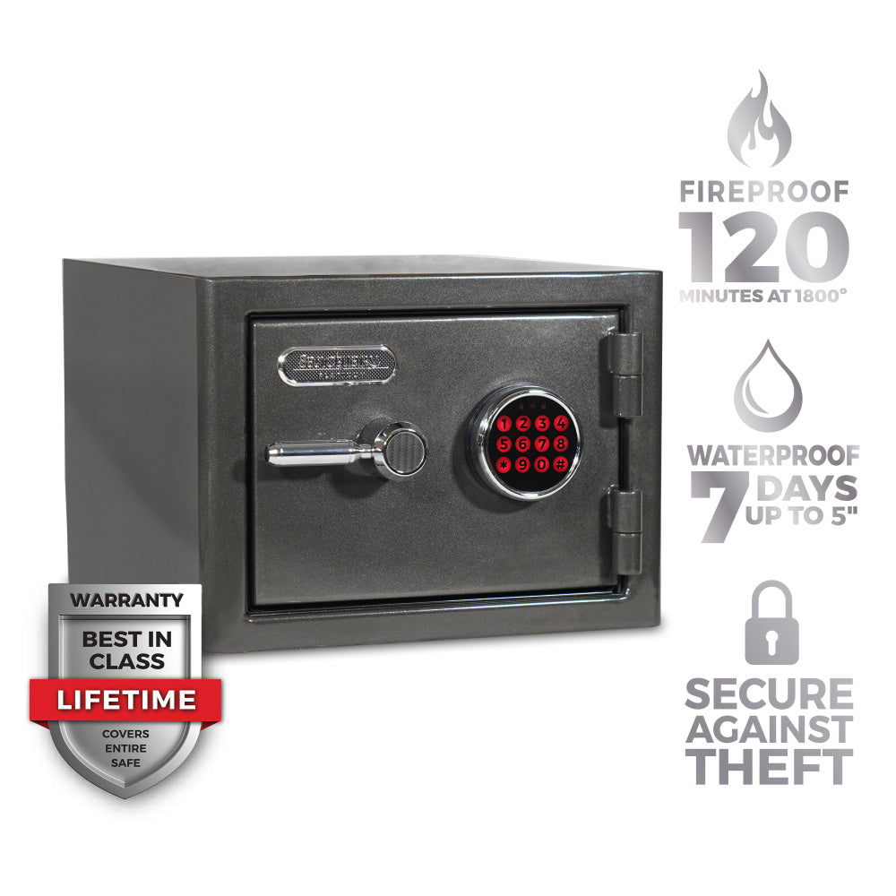 Sanctuary Platinum Digital Home/Office Safe, 1.07 Cu. Ft., Dark Grey Metallic