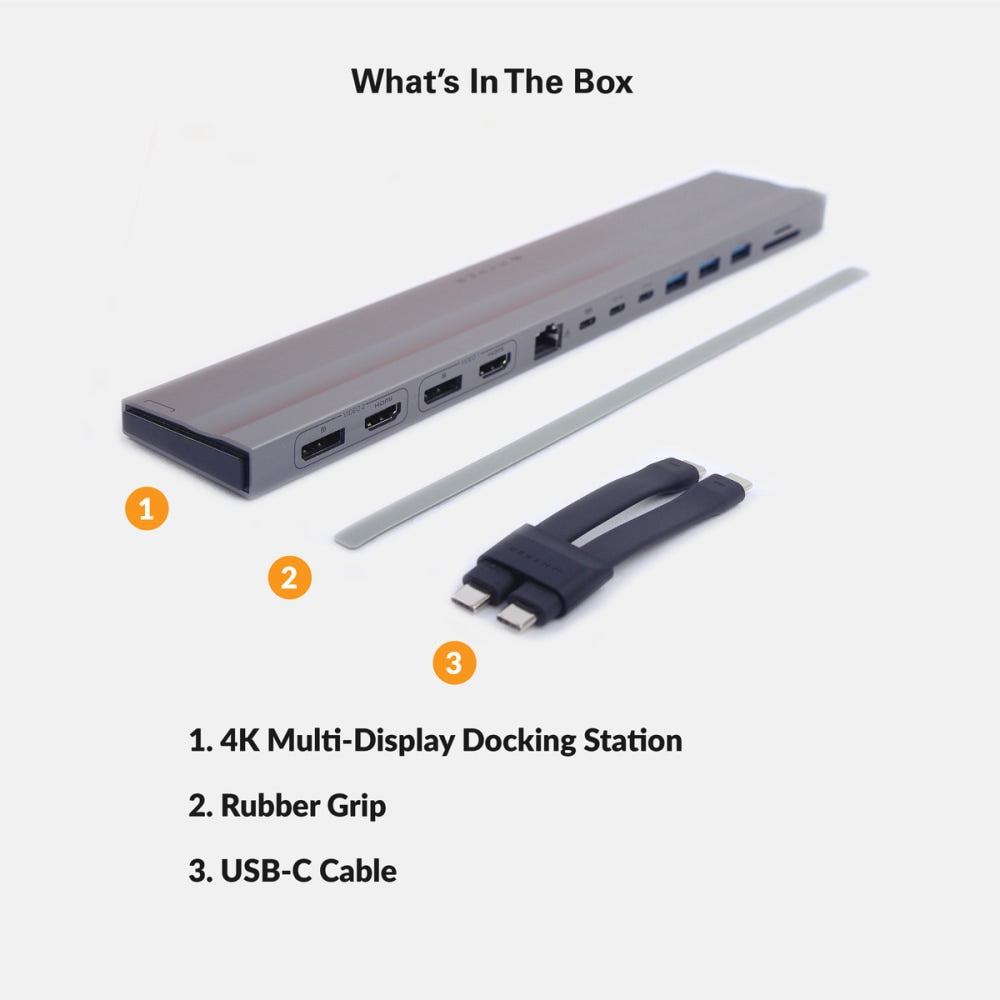 HyperDrive Docking Station, 7/10inH x 11-6/1-W x 2inD,  Gray