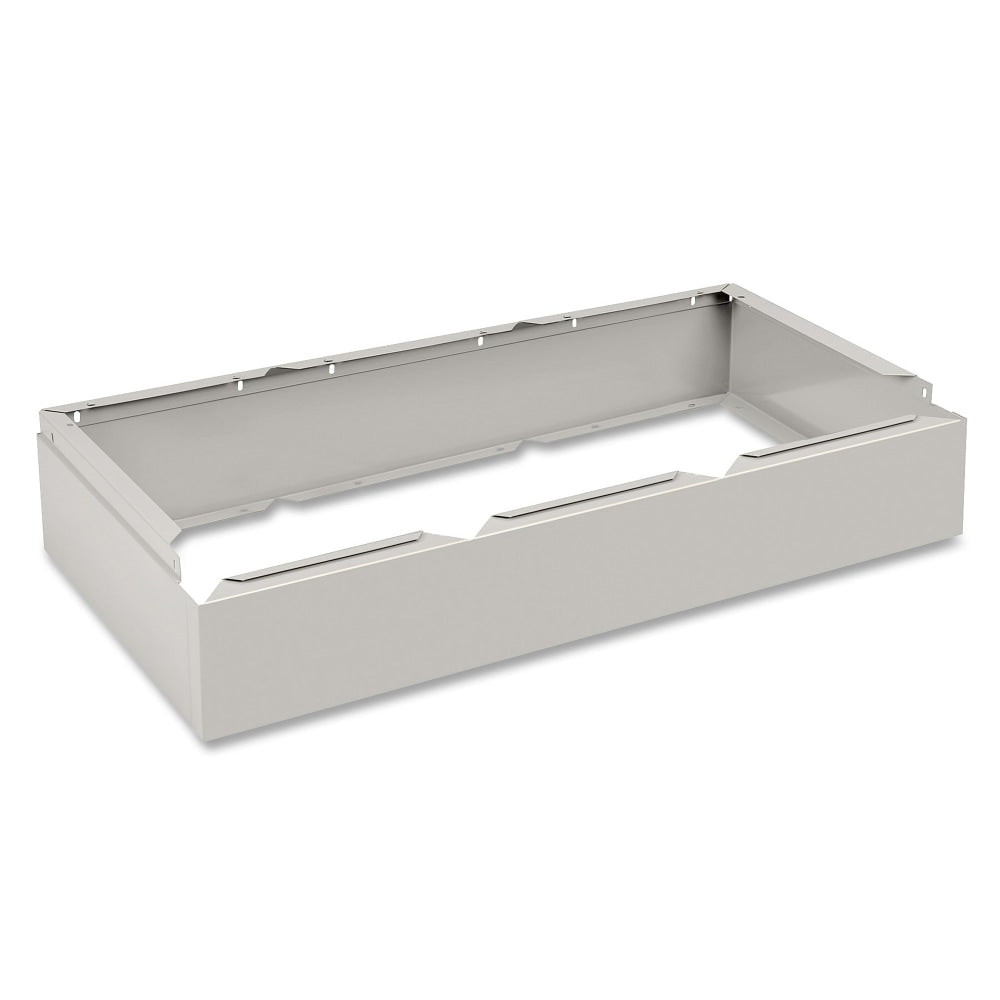 Tennsco 3-Wide Closed Locker Base, 6inH x 36inW x 18inD, Medium Gray