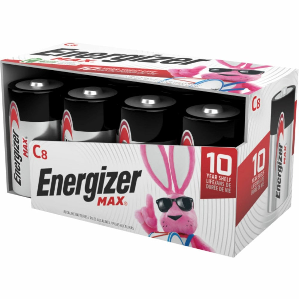 Energizer Max C Alkaline Batteries, Pack Of 8