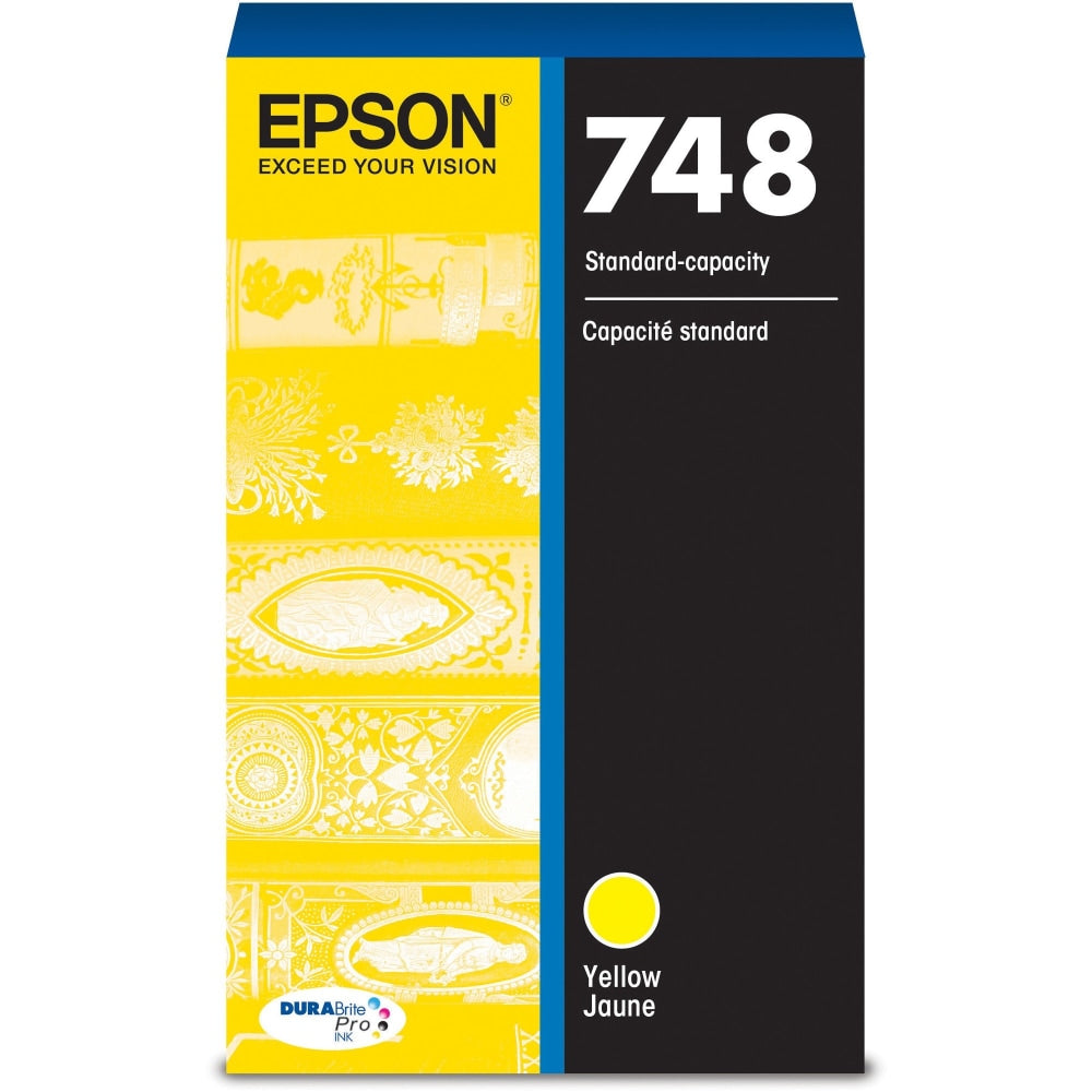 Epson DURABrite Pro 748 Original Standard Yield Inkjet Ink Cartridge - Yellow - 1 Each - 1500 Pages