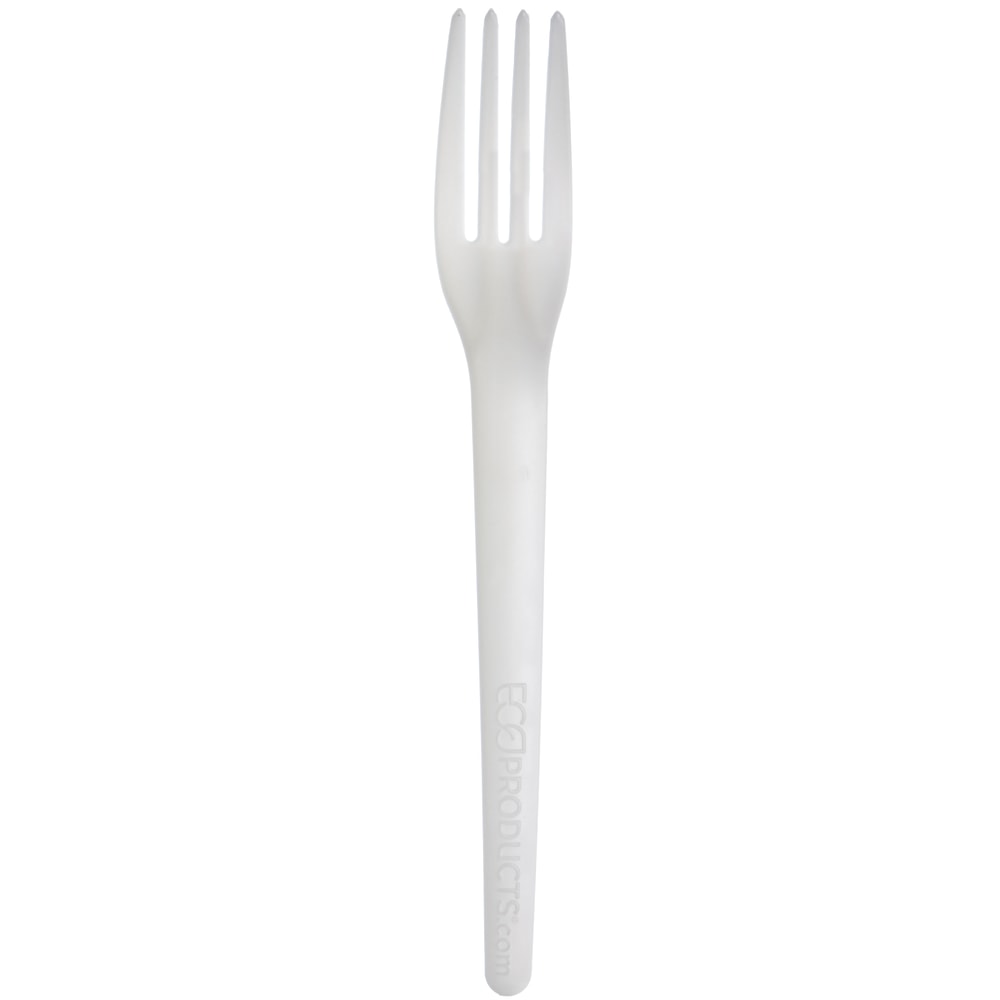 Eco-Products Plantware Dinner Forks, 7in, White, Pack Of 1,000 Forks