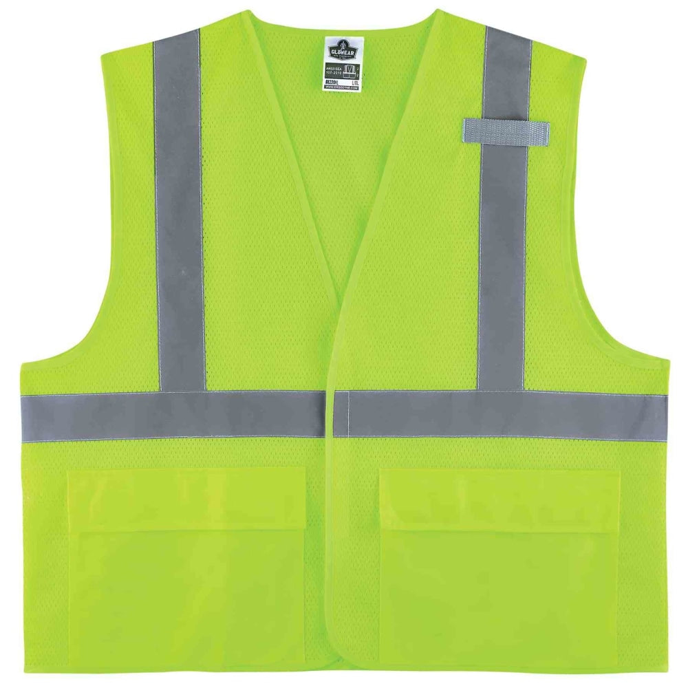 Ergodyne GloWear Safety Vest, Mesh 8220HL, Type R Class 2, 4X/5X, Lime