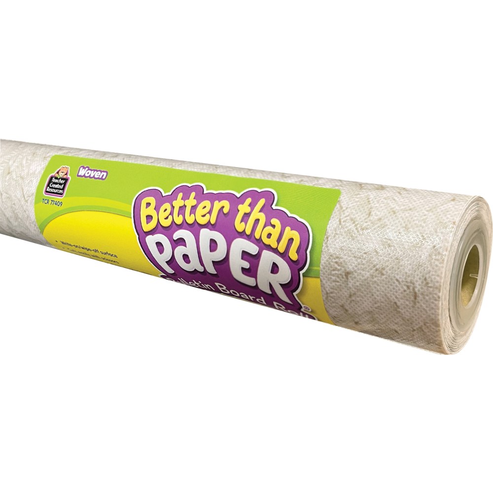 Teacher Created Resources Better Than Paper Bulletin Board Paper Rolls, 4ft x 12ft, Woven, Pack Of 4 Rolls