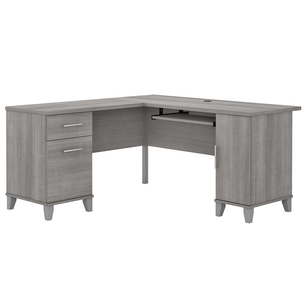 Bush Business Furniture Somerset 60inW L-Shaped Corner Desk, Platinum Gray, Standard Delivery