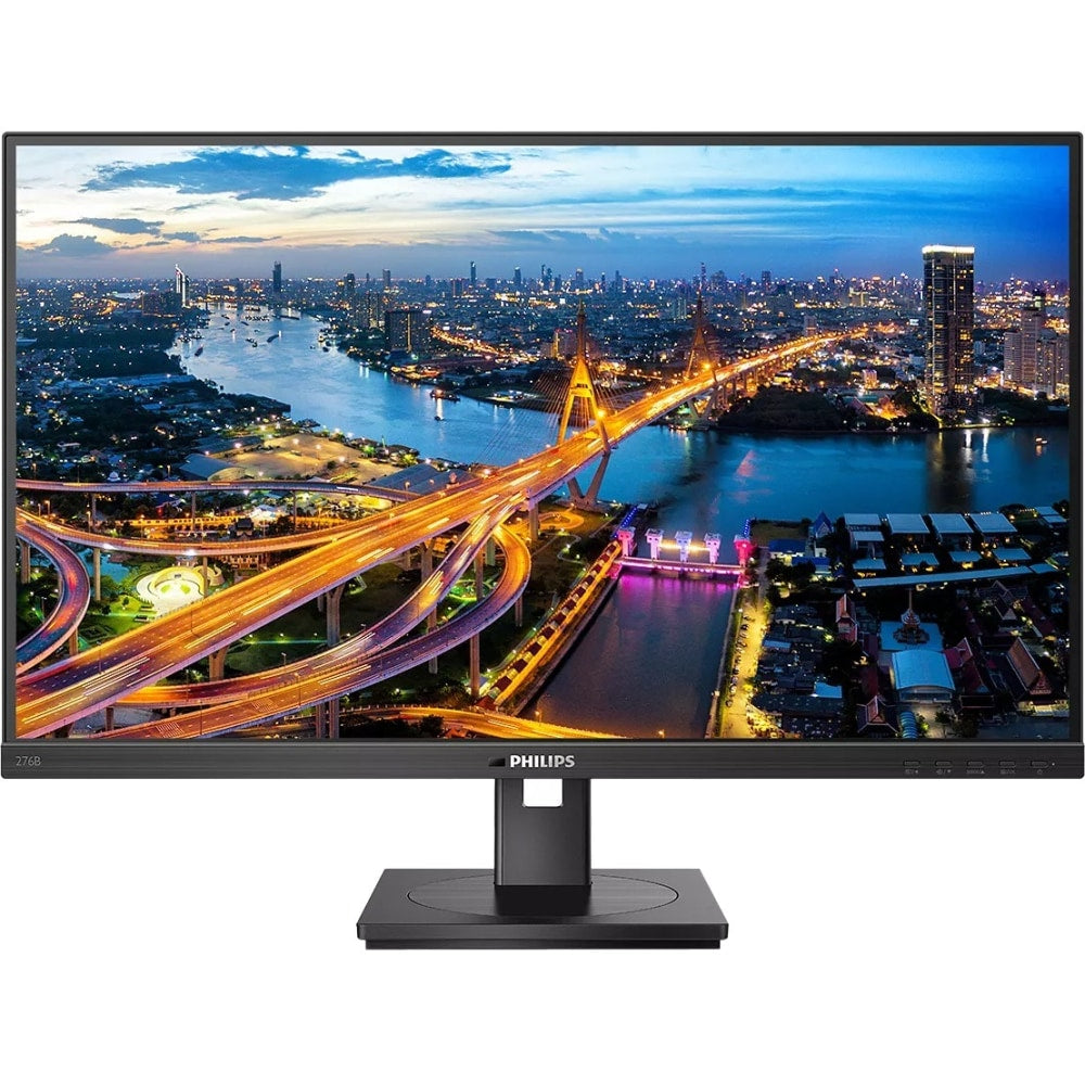 Philips 276B1 27in Class WQHD LCD Monitor - 16:9 - Textured Black - 27in Viewable - In-plane Switching (IPS) Technology - WLED Backlight - 2560 x 1440 - 16.7 Million Colors - 300 Nit - 4 ms - Speakers - HDMI - DisplayPort - USB Hub