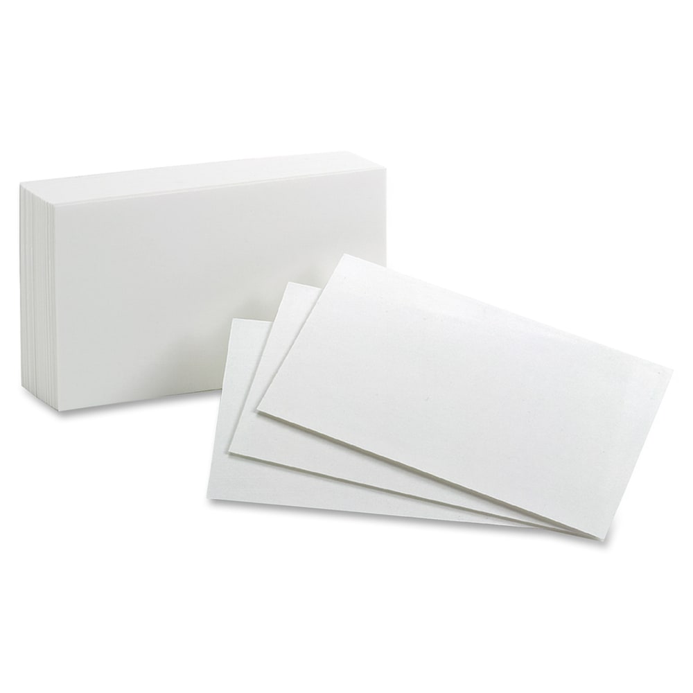 Oxford Printable Index Card - White - 5in x 8in - 85 lb Basis Weight - 500 / Box