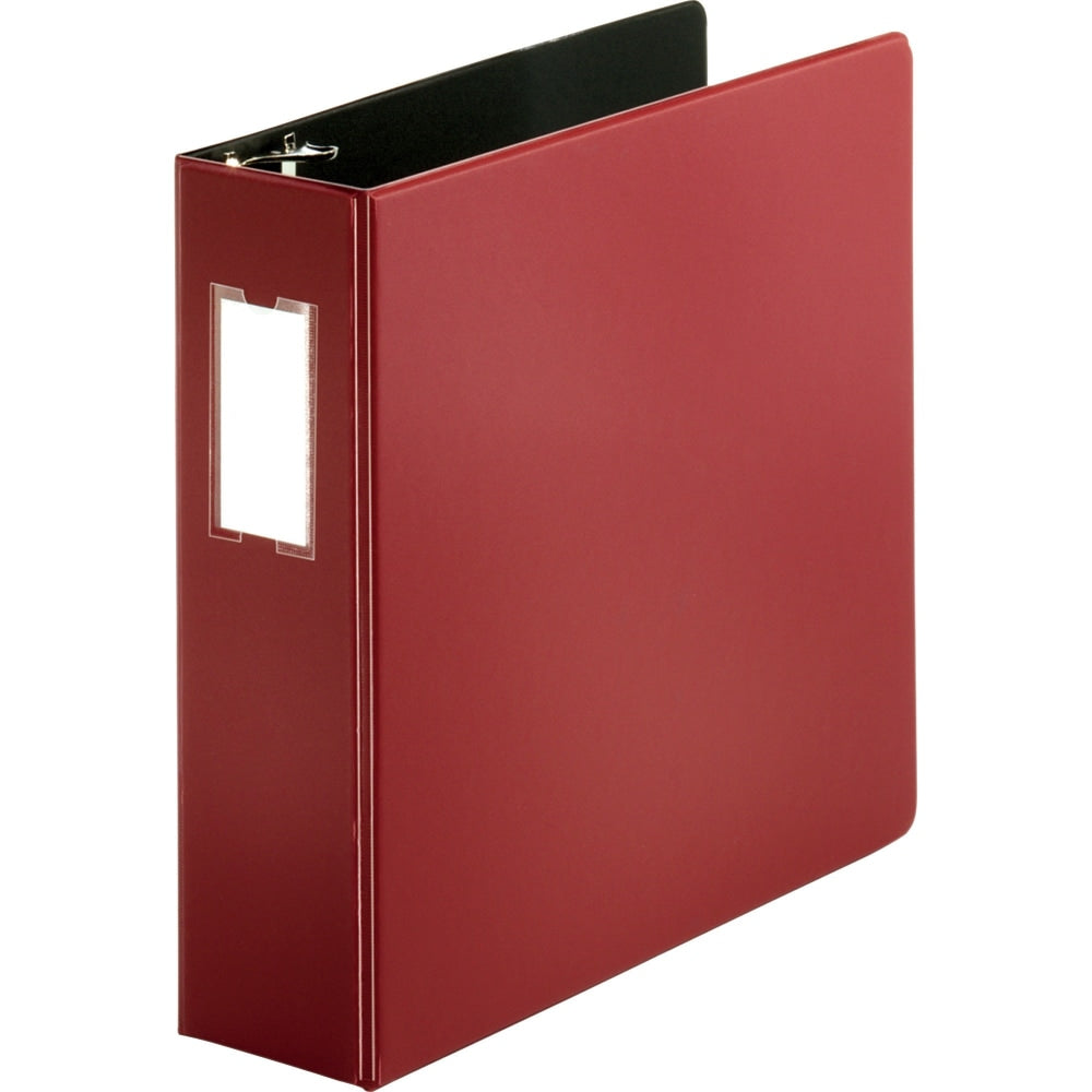 Business Source 3-Ring Binder, 3in D-Rings, Burgundy