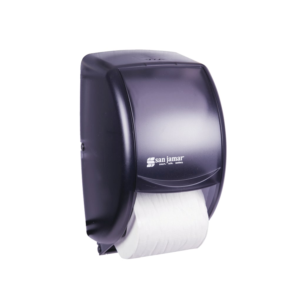 San Jamar Duett Standard Bathroom Tissue Dispenser, Pearl Black