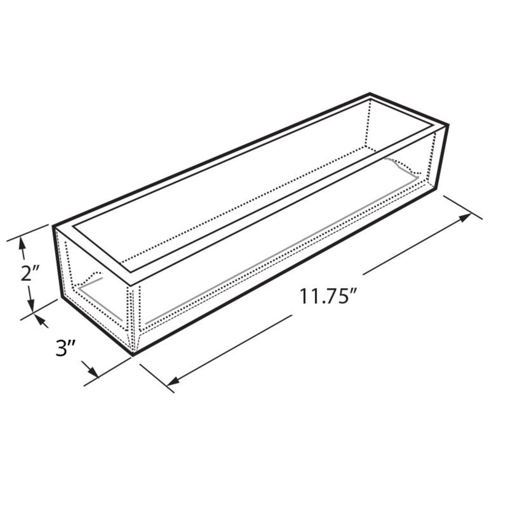 Azar Displays Deluxe Acrylic Display Slim Tray Organizers, 2inH x 11-3/4inW x 3inD, Clear, Pack Of 4 Organizers