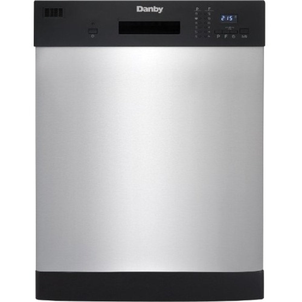 Danby 24in Stainless Full Size Dishwasher - 24in - Built-in - 12 Place Settings - 52 dB - Black