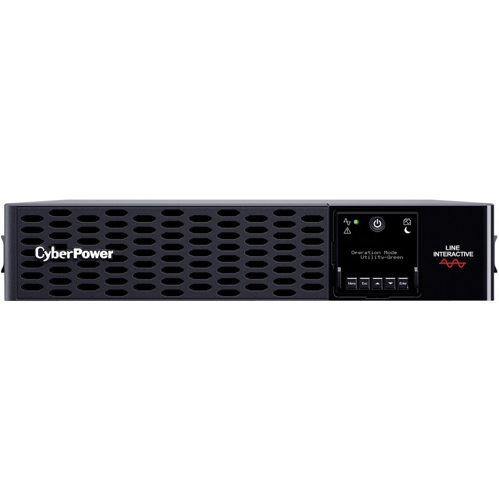 CyberPower Smart App Sinewave PR2200RTXL2UAN - UPS (rack-mountable / external) - AC 100-125 V - 2200 Watt - 2200 VA - 6 Ah - Ethernet 10/100, RS-232, USB - output connectors: 8 - active PFC - 2U - black