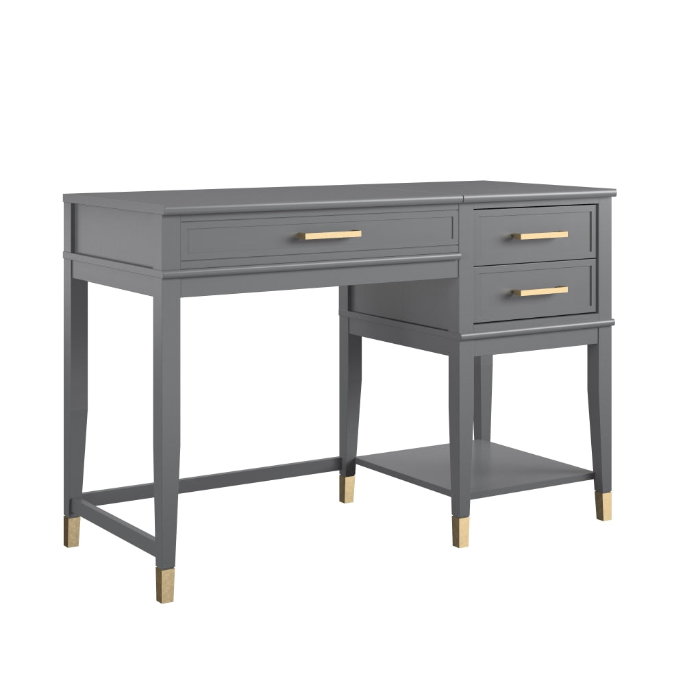 Ameriwood Home Westerleigh 46inW Lift-Top Computer Desk, Gray