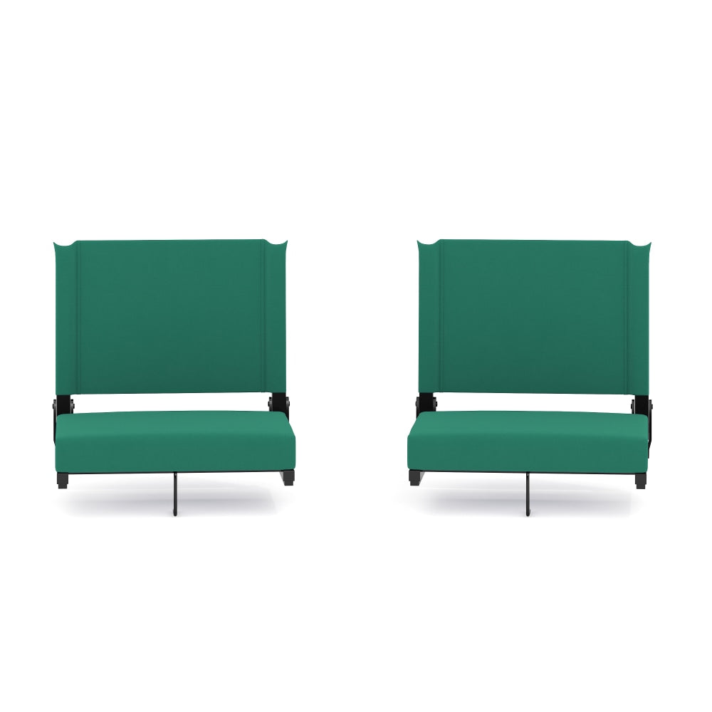 Flash Furniture Grandstand Comfort Seats, Hunter Green/Black, Set Of 2 Seats