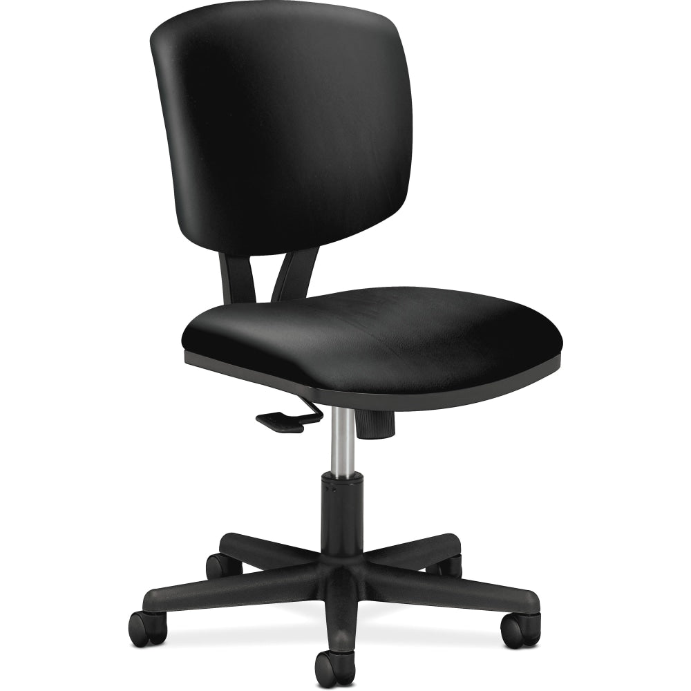 HON Volt 5703 Bonded Leather Low-Back Chair, Black